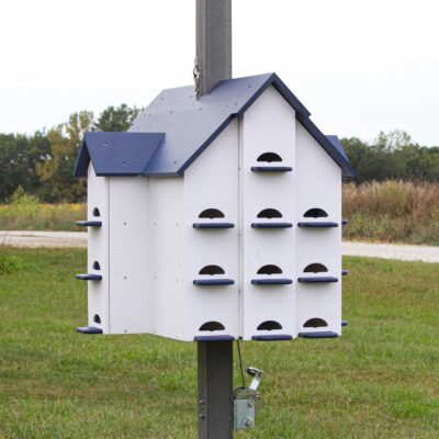 Martin Mansion — Assembled Large Martin Birdhouse with Easy Nest Check and Magnetic Doors